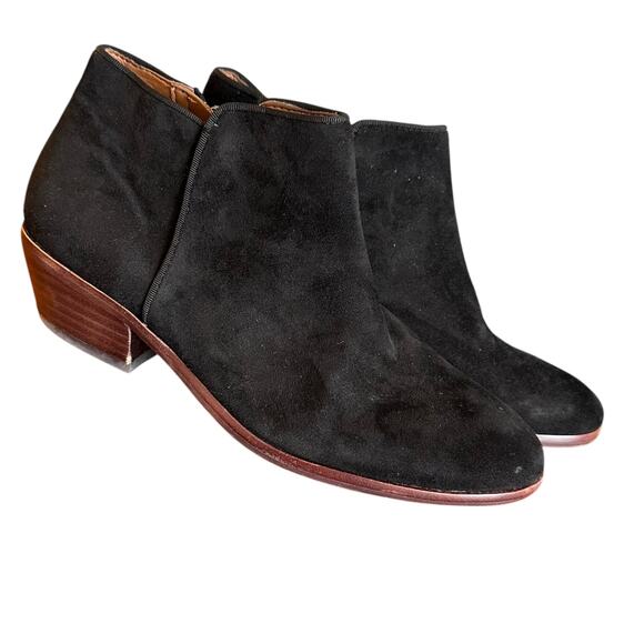 Sam Edelman Women's Petty Black Suede Bootie Side Zip - Size 5.5 - Picture 2 of 9